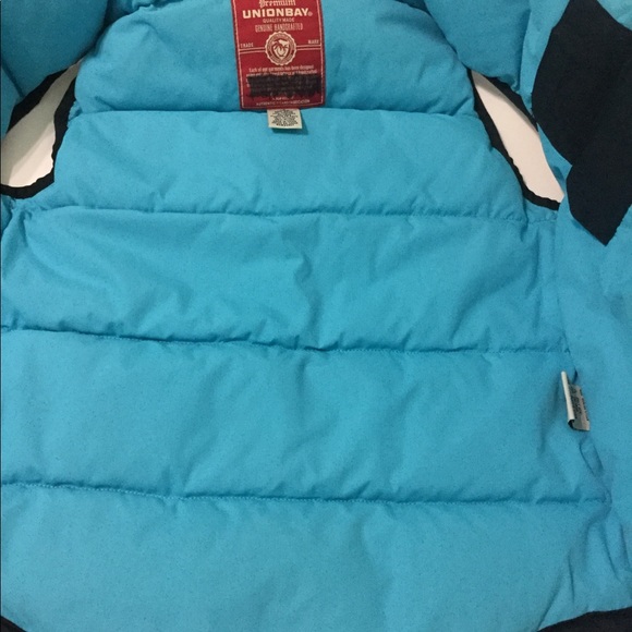 Vtg  Kids Premium Unionbay Navy/ Teal Duck Down Puffer Vest - Picture 6 of 10